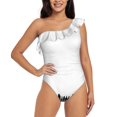 thumbnail image 4 of Mass Effect Character s Sexy One Shoulder One Piece Swimsuit New Mesh Patchwork Swimwear Monokini Mass Effect Video, 4 of 4