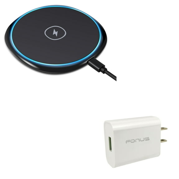 7.5W and 10W Fast Charge Wireless Charger Slim Charging Pad w 18W Adaptive Fast Home Wall Travel AC USB Charger D5Q for Samsung Galaxy Note8 - Sony Xperia Z3v XZ3 - Xiaomi Mi 9