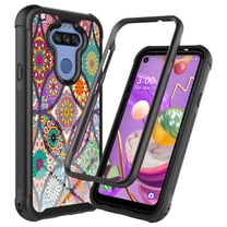 LG K31 Case, LG K8X/Aristo 5 Plus/Aristo 5/Phoenix 5/Fortune 3/Risio 4/Tribute Monarch Case, Rosebono Hybrid IMD Design Graphic Cover Armor Case for LG K31 (Colorful Mandala)