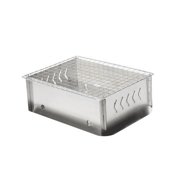 Small Grill Portable Foldable Grill Outdoor Grill Removable Part Versatile BBQ Tool for Barbecue Beach Without Tray