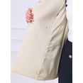thumbnail image 5 of INSPIRE CHIC Women's Short Pea Coat Winter Warm Peter Pan Collar Double Breasted Belted Overcoat Jacket Slim Fit Work Outerwear XS Beige, 5 of 6