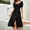 Black, variant on Dressy Dresses for Women Dresses Summer 2026 Solid Color Short Sleeve with Zipper Regular Fit Beach Vacation Clothes for Women for Spring Break and Trip S-XXL