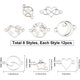 thumbnail image 2 of 1 caja de 96 conectores de dijes de corazón a granel, colgantes de olas de verano, amor, estrella, luna, doble cara, conectores de joyería de plata con eslabones huecos., 2 of 7