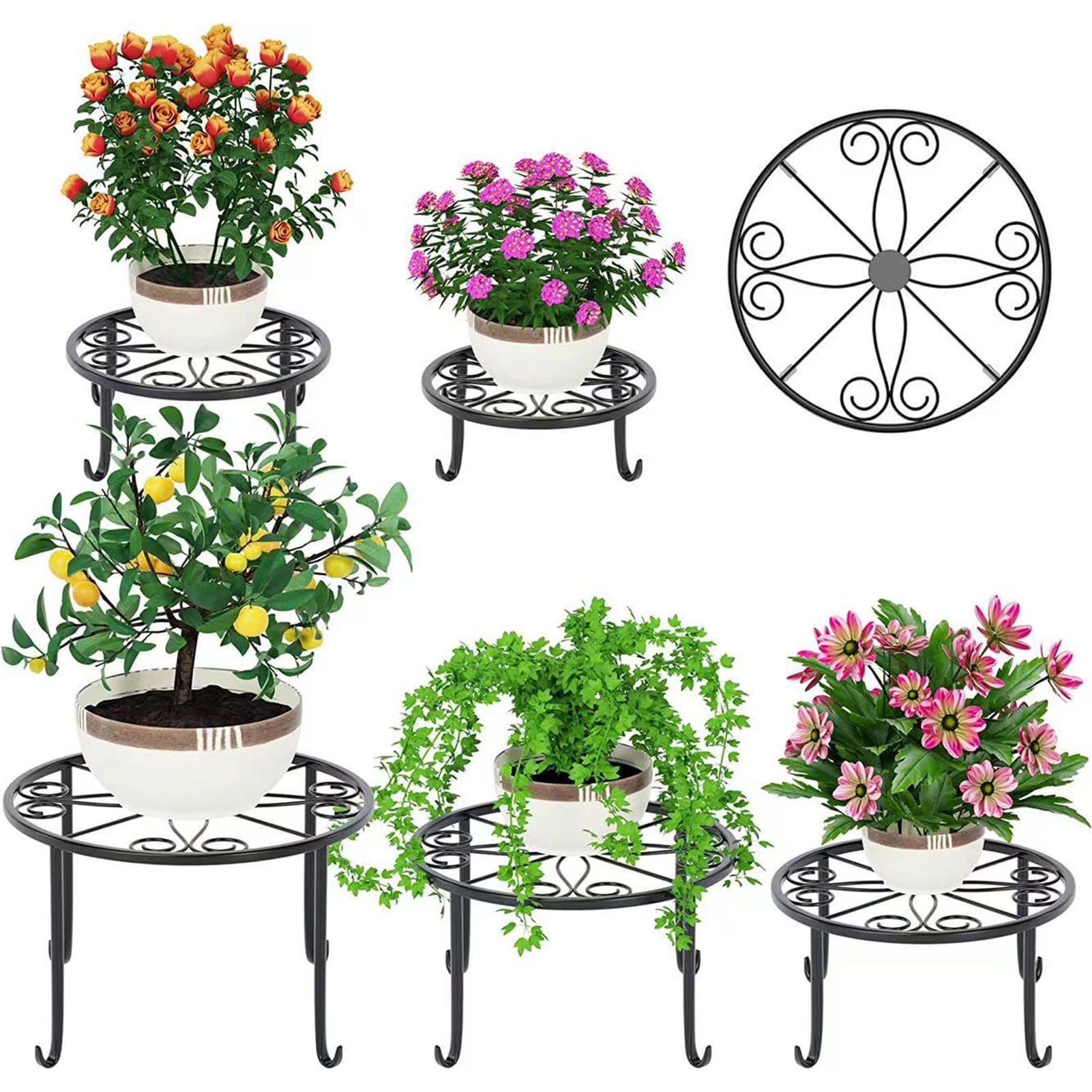 1PC Classic Plant Stands Outdoor Indoor Anti-Rust Metal Plant