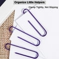 thumbnail image 5 of 100PCS Purple Paper Clips 2" Large (50MM) with Rust-Resistant & Durable, Vinyl Coated Paper Clips Great for Office, 5 of 6