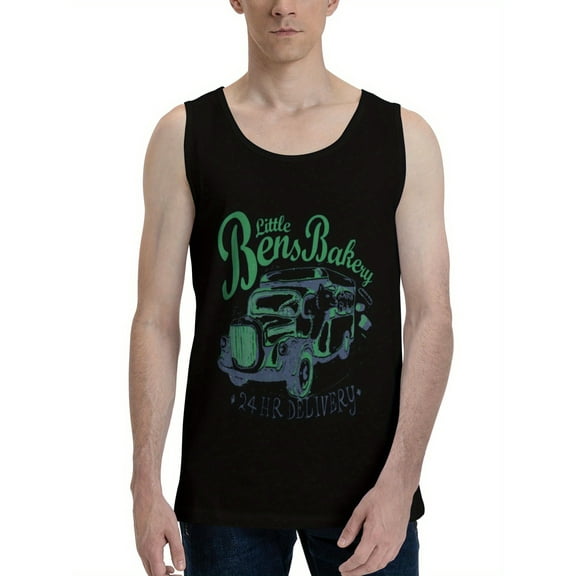 Vintage Car Print 100% Cotton Tank Top | Soft & Breathable All-Season Staple | Versatile for Casual & Outdoor Wear
