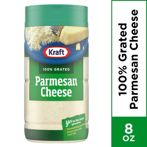 Kraft Grated Cheese, Parmesan Cheese, 8 oz Jar