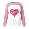 thumbnail image 4 of ZyeKqe Valentines Sweatshirt for Women Crewneck Color Block Pullover Tops Cute Heart Graphic Long Sleeve Shirts, 4 of 4