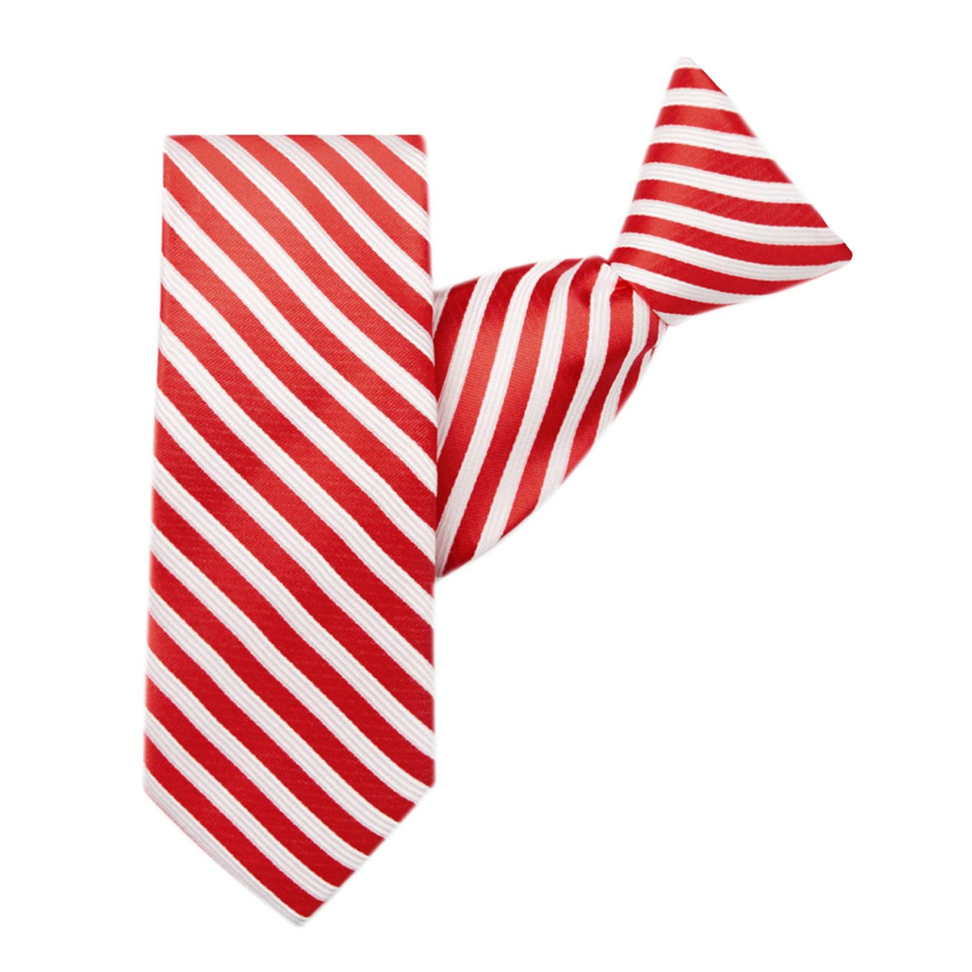 Jacob Alexander Candy Cane Stripe Boys' 14" Clip-On Neck Tie - Walmart.com
