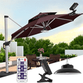 thumbnail image 3 of Warm Solar Outdoor Umbrella Light, Timer Remote Control, Umbrella Light Outdoor Garden Solar Garden Umbrella Light LED, 3 of 5