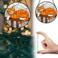 thumbnail image 2 of Gnwei Stained Glass Window Hanging Cute Cat 7.8" - Suncatcher Door Garden Sun Catcher Decor Birthday Mother's Day Christmas Comfort Gifts for Lost Pet Woman Mom Friend, 2 of 9