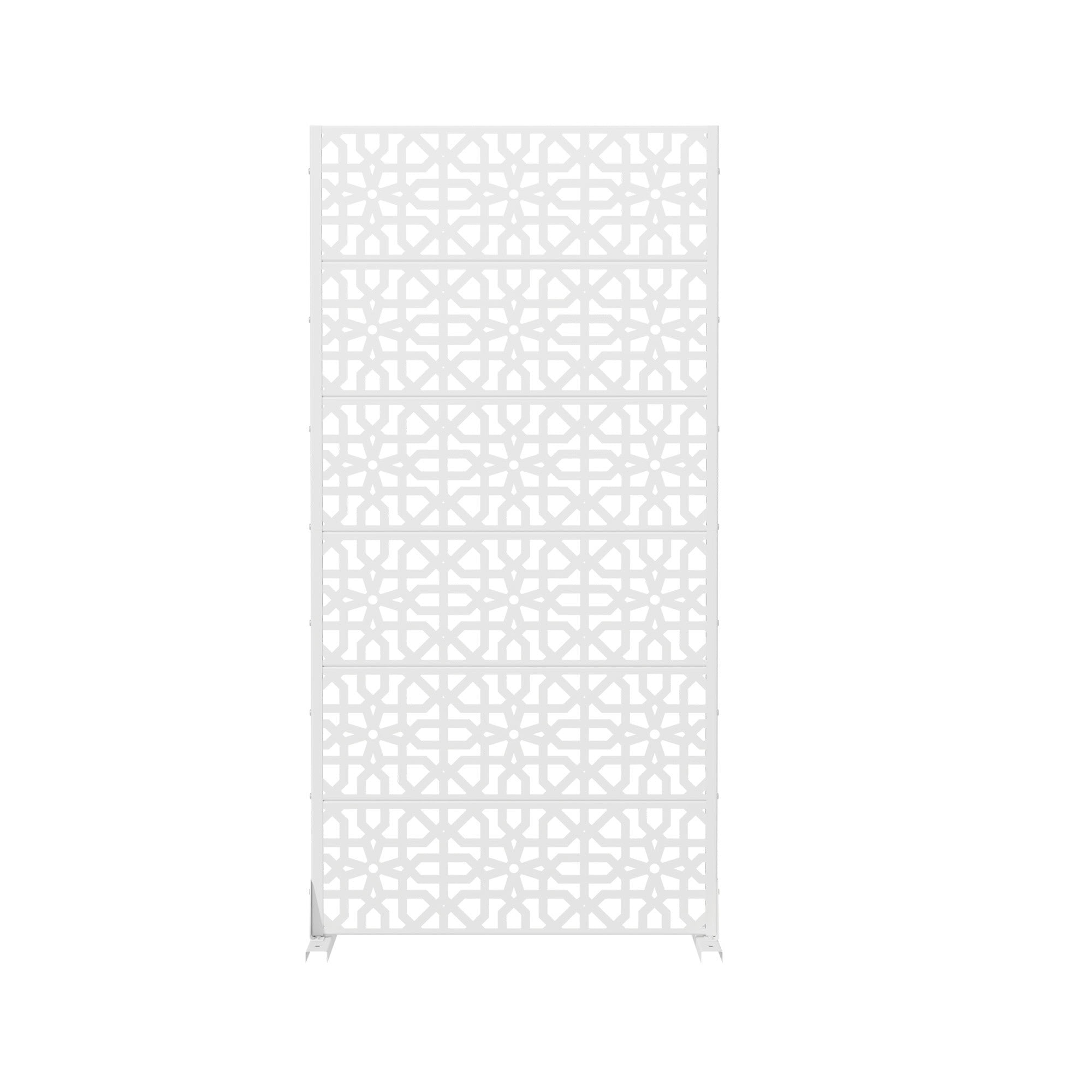 MAYEERTY 72*35in Outdoor Privacy Screen, Metal Privacy Panel, Privacy Divider for Patio, Balcony, Backyard, Garden