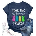 thumbnail image 6 of DEXIO Teaching My Favorite Peeps Easter Shirt for Women Easter Teacher T-Shirt Funny Bunny Graphic Tee Top, 6 of 12