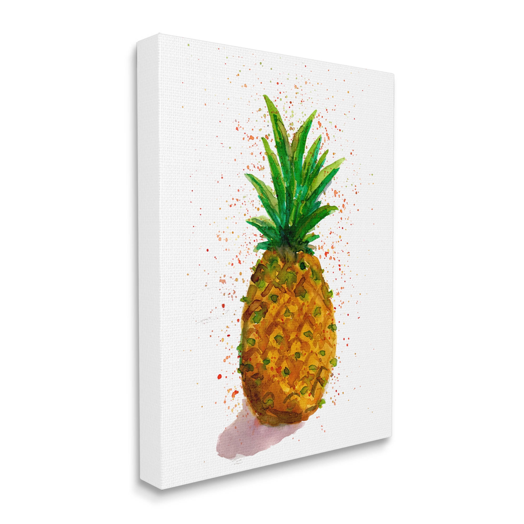 Speckled Pineapple Tropical Fruit Food & Beverage Graphic Art Gallery Wrapped Canvas Print Wall Art