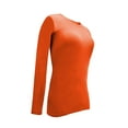 thumbnail image 3 of ACTIVE UNIFORMS Women's Under Scrub Tee Crew Neck Long Sleeve T-Shirt 2 - Pack (Orange, Large), 3 of 6