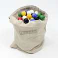 thumbnail image 1 of Mega Game Replacement Marbles - 150 Pieces - 6 Colors of 14mm Glass Marbles (in Carry Pouch), 1 of 3