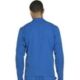 thumbnail image 5 of Dickies Dynamix Medical Scrubs Warm Up Jacket for Men Zip Front DK310, XL, Royal, 5 of 8