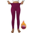 thumbnail image 3 of FUZHIQ Plus Size Lined Leggings for Women High Waisted Yoga Pants Cozy Warm Full Length Soft Solid Color Thermal Tights, 3 of 8