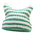 thumbnail image 2 of Gorro de invierno para mujer, multiusos, único, bonito y moderno, cálido y abrigado. Blanco Verde, 2 of 9