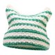 thumbnail image 2 of Gorro de invierno para mujer, moderno, único, informal, cómodo, versátil y cálido para otoño. Blanco Verde, 2 of 9