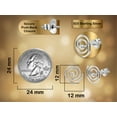 thumbnail image 3 of Round Swirl Maze Spiral Illusion .925 Sterling Silver Stud Earrings, 3 of 7