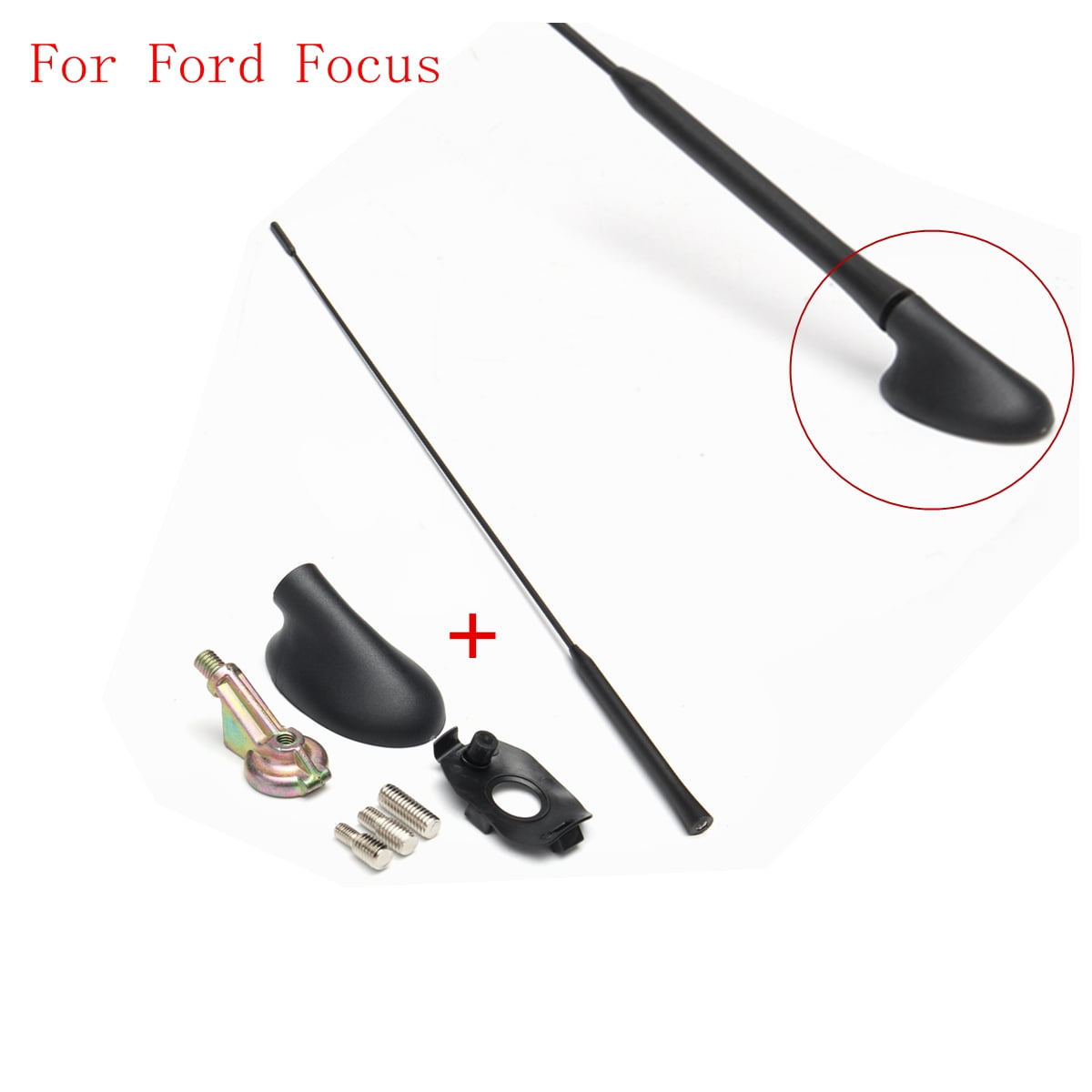 Roof Mount AM/FM Radio Signal Antenna Mast + Base Kit Car Accessories