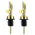 thumbnail image 2 of 2Pack Stainless Steel Oil Pour Spouts, Replacement Bottle Pourers Oil Spout Liquor Pourers Auto Flip Feature Gold, 2 of 8
