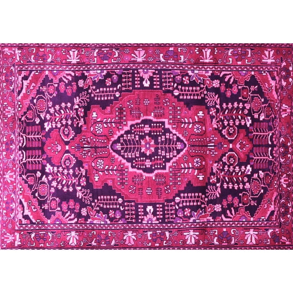 Ahgly Company Indoor Rectangle Persian Pink Traditional Area Rugs, 5' x 7'