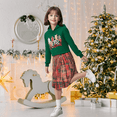 thumbnail image 3 of Kids Christmas Sweatshirts For Girls Crop Top Christmas Tree Xmas Hoodies Long Sleeve Pullover Crew Neck Clothes, 3 of 7