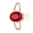 thumbnail image 2 of AoneJewelry 1.25 Carat Created Ruby Oval Shape Ring In 10K Solid Rose, White & Yellow Gold, 2 of 5