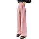 thumbnail image 1 of Gibobby Pantalones para mujer cintura alta para el frío Pantalones Cargo Mujer Ropa Holgada De Ajuste Relajado Pantalones Demin Negros Cremallera De Cintura Alta(Rosa,CH), 1 of 3