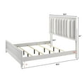 thumbnail image 7 of 6Pc White Finish King Size Bedroom Set Built in Lighting HB Upholstered Bed Bedroom Furniture, 7 of 7