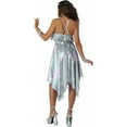 thumbnail image 3 of 70's Mirrorball Disco Dress Adult Costume - Silver, 3 of 4