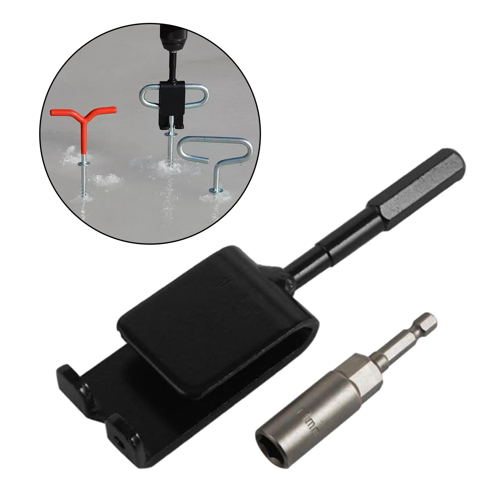 Ice Anchor Power Drill Adapter With Sleeve Ice Anchor Tool Ice House Anchors Ice Auger Adapter Shaft For Ice Insert Sewing - View #7