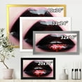 thumbnail image 4 of Designart 'Plump Woman Lips With Pink and Black' Modern Framed Art Print, 4 of 4