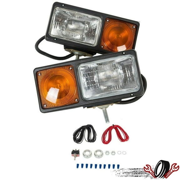 Complete Snow Plow Light Kit W/Wiring Harness Blade Lights Truck Lamp #505K