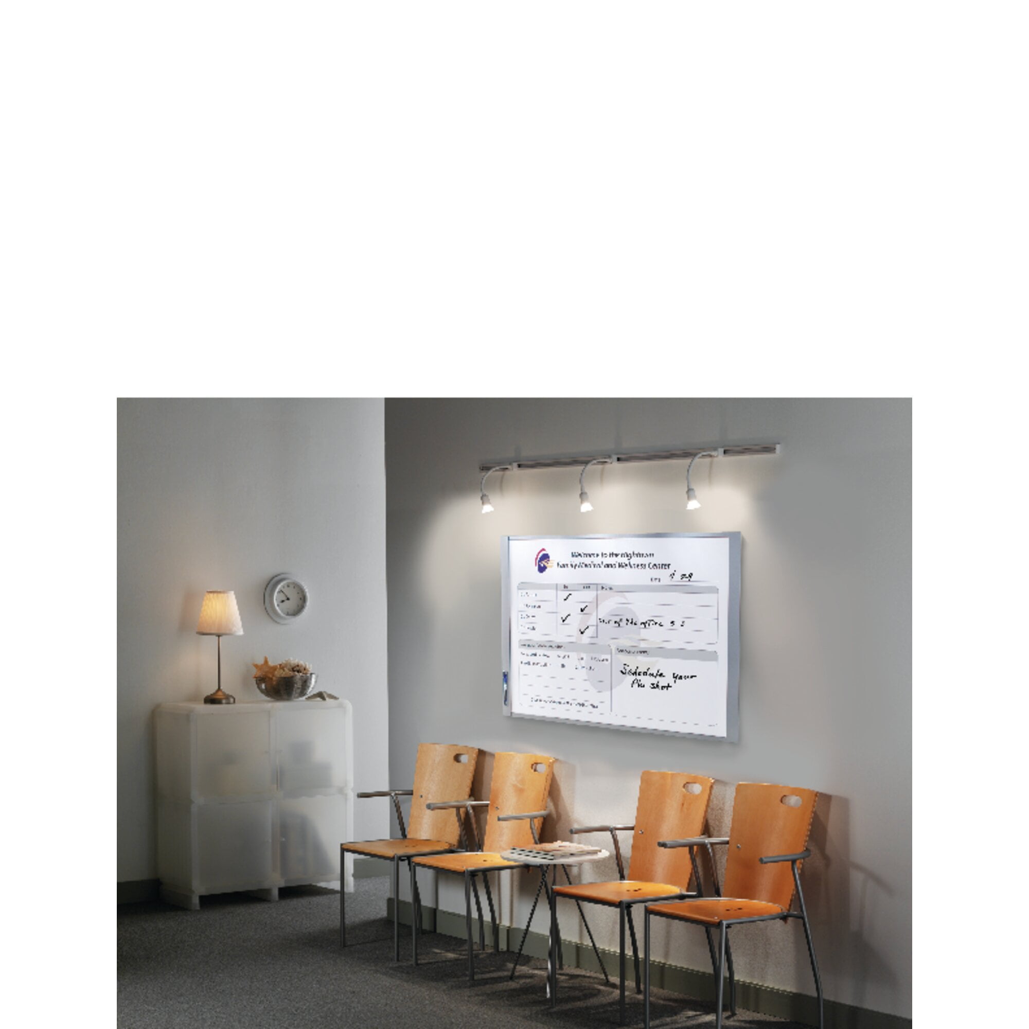Quartet InView Custom Whiteboard, Total Erase, 47 1/2" x 35", Graphite