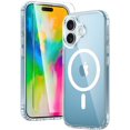 thumbnail image 1 of KOMI for Phone 16 Case: Clear Military Grade Drop Protection Anti Yellowing Slim Case - Rugged Shockproof Protective Transparent Cell Phone Cover Clear, 1 of 5