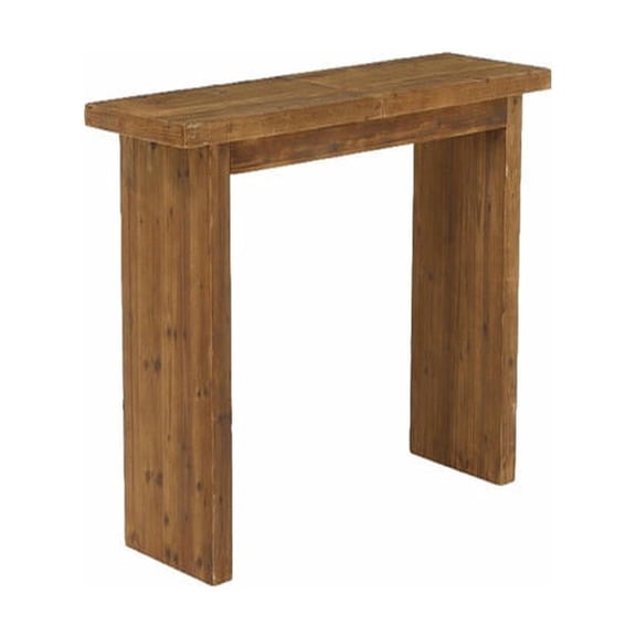 Resenkos 63in Solid Wood Bar Table, Industrial Counter Height Pub Table for Kitchen & Living Room, Brown