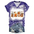 thumbnail image 1 of Fiudx Tops para Mujer Camiseta Estampada a La Moda para Mujer, Blusa de Manga Corta, Tops Informales con Cuello Redondo, 1 of 4