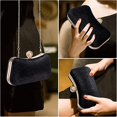 thumbnail image 3 of Bolso de mano elegante TANGJMXG bolso de noche Negro 20x11x5cm, 3 of 5