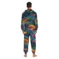thumbnail image 4 of FORMRS Onesies Pajama for Adults Unisex Hoodie Winter Jumpsuit One Piece Sleepwear, Sizes S-2XL, Colorful Waves Pattern, 4 of 7
