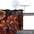 thumbnail image 5 of Funny Cow Window Curtain Valances Cute Farm Animals Rose Red Flowers Privacy Window Valances for Living Room Kitchen 54 by 18 in, 1 Panel, 5 of 6