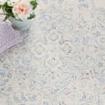 thumbnail image 6 of SAFAVIEH Micro-Loop Katina Medallion Area Rug, Ivory/Blue, 5' x 8', 6 of 8