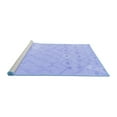 thumbnail image 2 of Ahgly Company Machine Washable Indoor Rectangle Solid Blue Modern Area Rugs, 7' x 9', 2 of 4