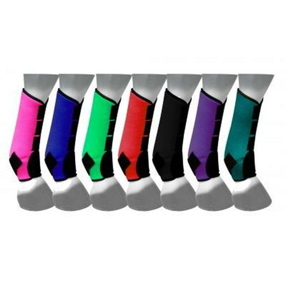 Showman 13" Tall Adjustable Neoprene Sport Boots (Black)