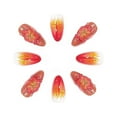 thumbnail image 3 of Women’s Press On Nails – Handmade Almond Shape with 3D Floral Design, Thick Layered Gel Acrylic, Reusable Artistic Fake Nails Set (10Pcs) (101, Short), 3 of 7