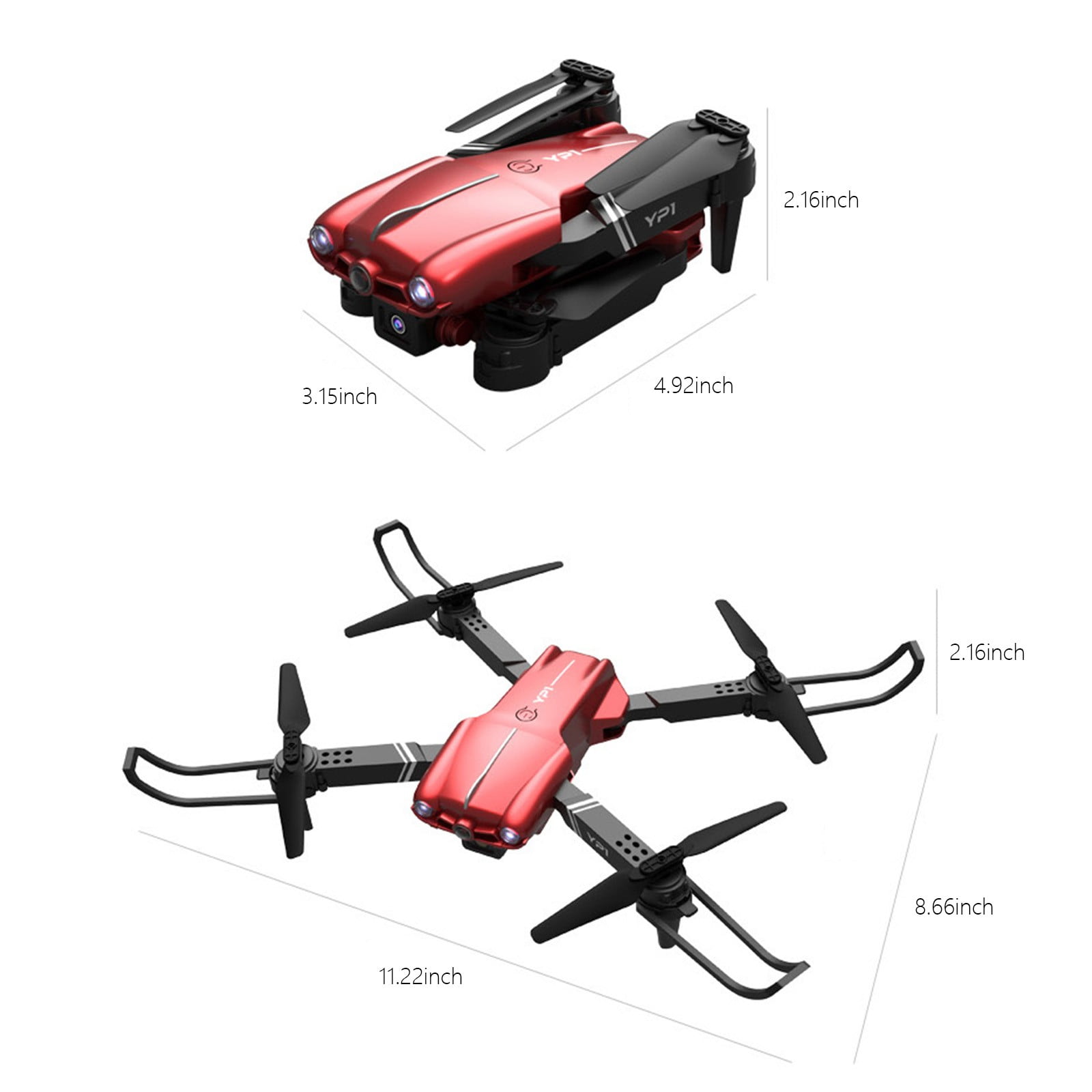 ESULOMP Drone with Dual 1080P HD FPV Camera Remote Control Toys Gifts for Boys Girls with Altitude Hold Headless Mode Start Speed Adjustment