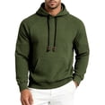 thumbnail image 3 of Luvrsol Men’s Solid Hooded Athletic Top Long Sleeve Plain Casual Pullover Sweatshirt for Daily Wear S-3XL, 3 of 9