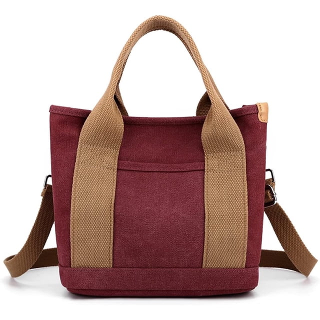 LHSHID Canvas Tote Bag for Women Small Handbag Satchel Bag Shoulder Bag Top Handle Bag Messenger Bag Casual Crossbody Bag